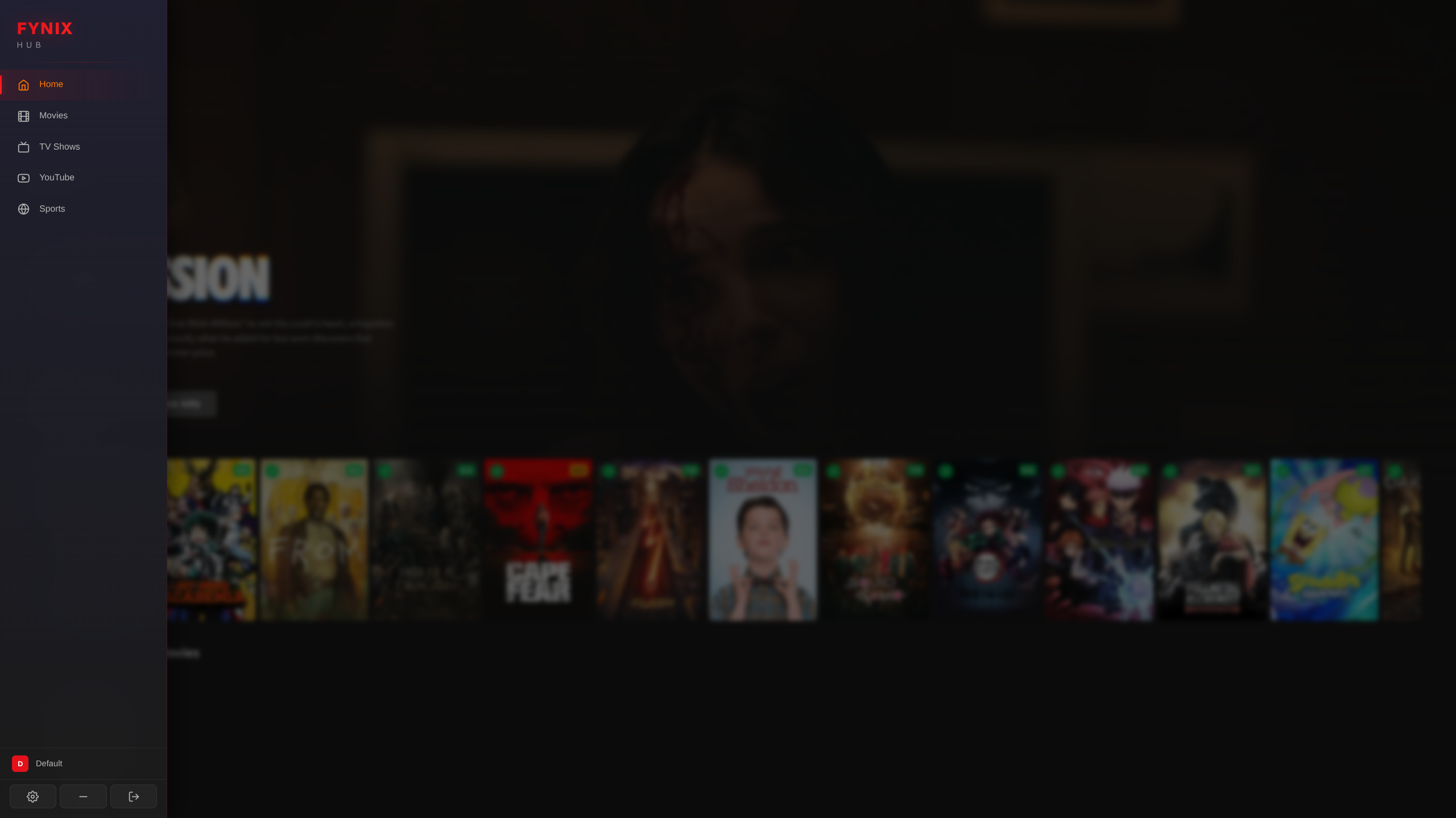 Fynix Hub home/browser view